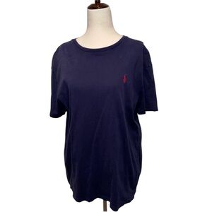 Mens Polo Short Sleeve T-shirt Navy